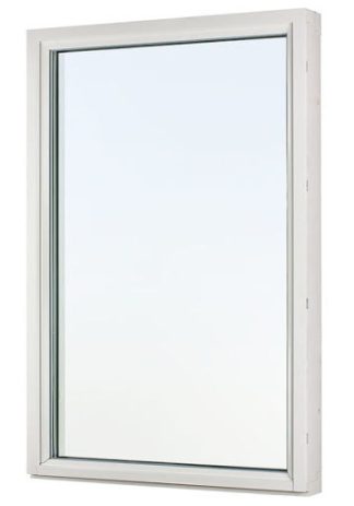 Fast Fönster Svenska Fönster Rund Profil 3-Glas Vit Aluminium