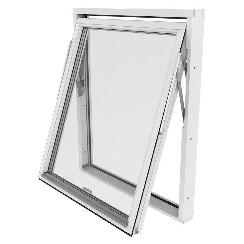 Vridfönster Outline 3-Glas Vitmålat Trä Express