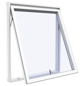Toppstyrt Vridfönster Westcoast Windows Classic Plus 3-glas Vit Alu