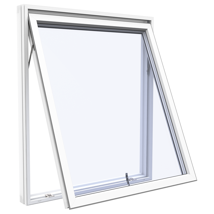 Toppstyrt Vridfönster Westcoast Windows Classic Plus 3-glas Vit Alu