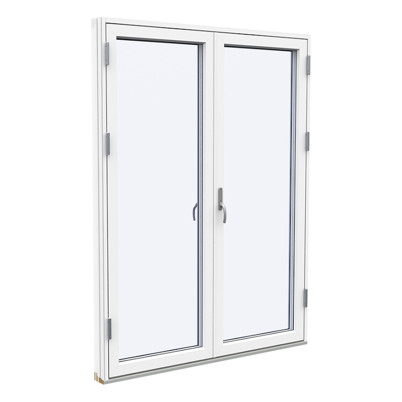 Helglasad Parfönsterdörr Westcoast Windows Classic Plus 3-Glas Vit Alu